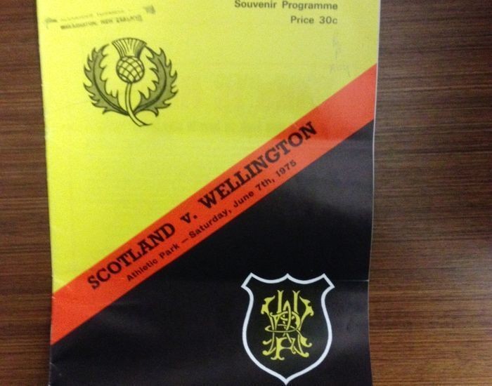 Wellington against international teams: versus Scotland 1975